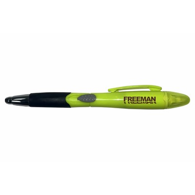 Dual Plastic Side Slide Action Pen/ Highlighter (3-5 Days)