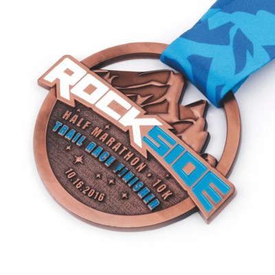 3'' Soft Enamel 3D Medal w/Cut Out