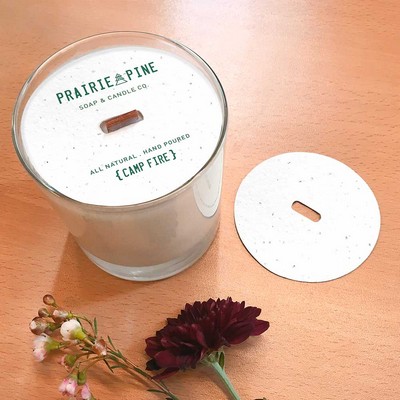 3" Seed Paper Candle Dust Covers, 1-Sided
