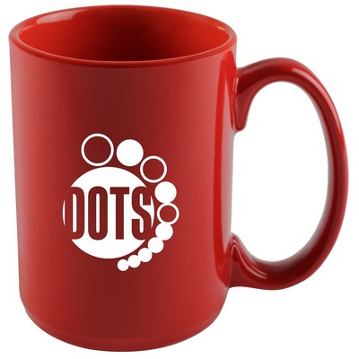 Hanna 14oz 2tone red mug in Ripple gift box