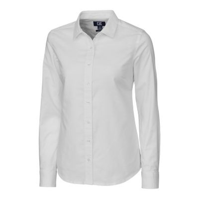 Cutter & Buck Stretch Oxford Womens Long Sleeve Dress Shirt