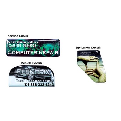 Domed Decal / Sticker / Skin - Permanent (4.1 to 5 Square Inch Dome)