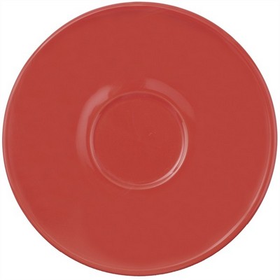 Piccolo saucer 5-3/16" red vitrified