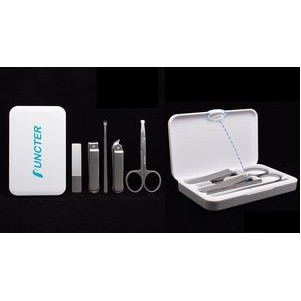 5 in 1 Stainless Steel Professional Pedicure Kit Nail Scissors Grooming Kit With White Box