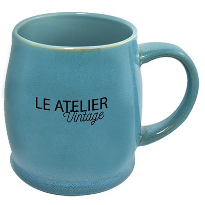 Umea 16oz reactive teal mug in Ripple gift box