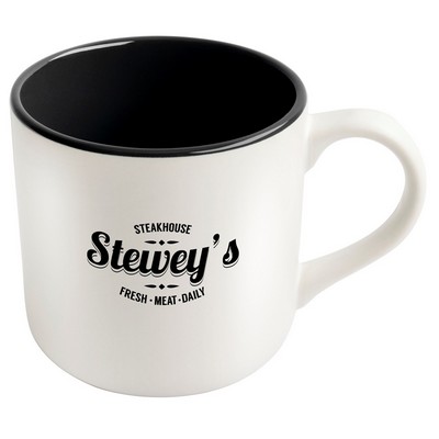 Angora 14oz 2tone white/black mug in a Ripple gift box