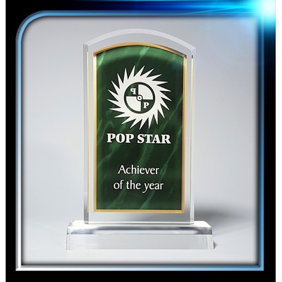 Economy Green Marble Award w/Base (4"x 7" x 3/4")