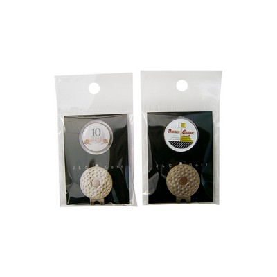Nickel Hat Clip w/ Custom Golf Ball Golf Ball Marker