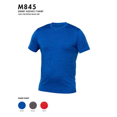 Men t-shirt 100% polyester mix jersey, cationic