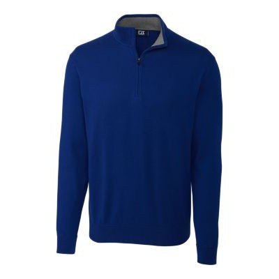 Cutter & Buck Lakemont Tri-Blend Mens Quarter Zip Pullover Sweater