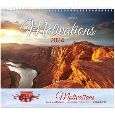 Luxe Gallery Motivations Spiral Wall Calendar