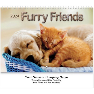 Furry Friends Spiral Wall Calendar