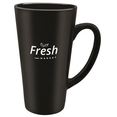 Large Cafe 16oz black mug