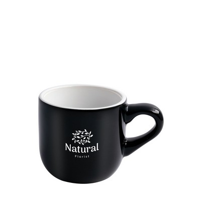 Wellington 3.5oz vitrified ceramic black/white espresso mug