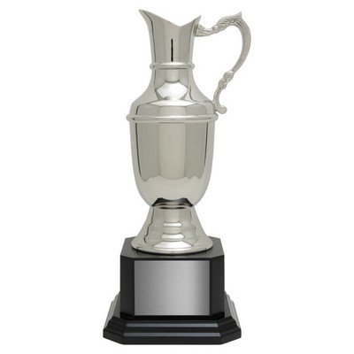 13.875" St. Andrews Jug Nickel Plated Brass Cup Golf Award
