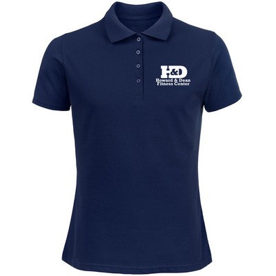 Screen Printed Ladies 50/50 Polo Shirt