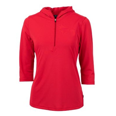 Cutter & Buck Virtue Eco Pique Recycled Half Zip Pullover Womens Hoodie