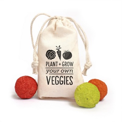 Seed Bombs Muslin Bag 3 - Veggie