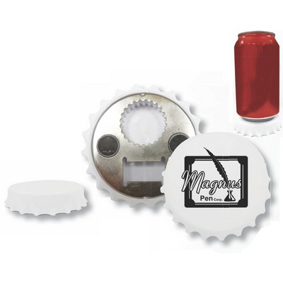 Bottle Opener Coaster, Magnetic Back, Beer Cap Design (3-5 Days)