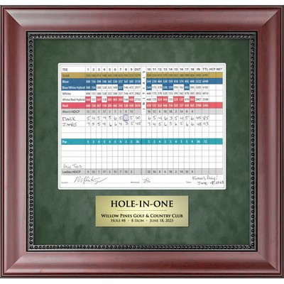 Wyndance (Mahogany/Green) - Golf Scorecard Display 14"x13.5"