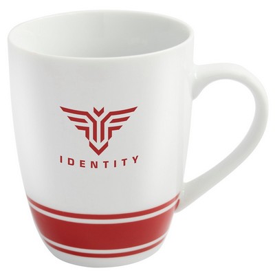 Deux 12oz 2tone white/red mug