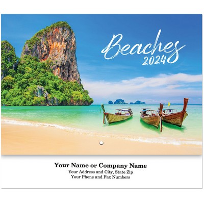 Beaches Stapled Wall Calendar