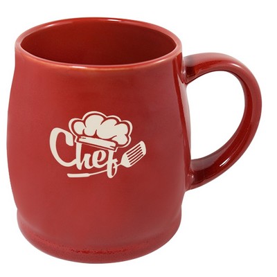 Umea 16oz reactive red mug in Ripple gift box - Etched