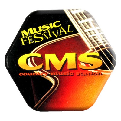 Promo Button Badge Domed and Magnetic (2.1 to 3 Square Inch Imprint)