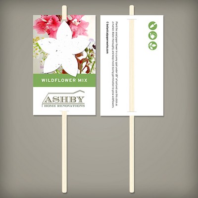 Pre-Designed Wildflower Seed Paper Planting Sticks