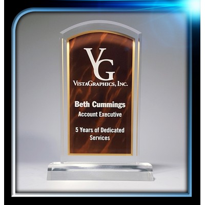 Economy Red Marble Award w/Base (4"x7"x3/4")
