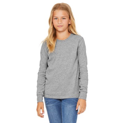 BELLA+CANVAS Youth Heather CVC Long-Sleeve T-Shirt