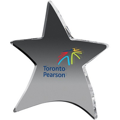 Clear Moving Star Paperweight (4 1/2"x 5"x 3/8") Full Colour PhotoImage
