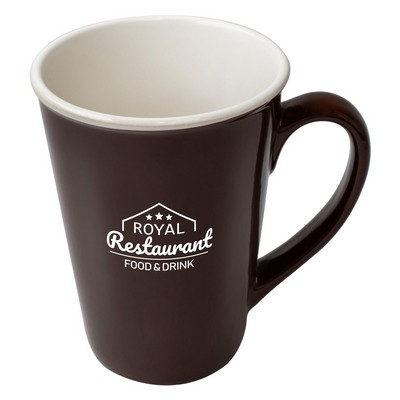 Dun Raven 15oz 2tone brown/white mug