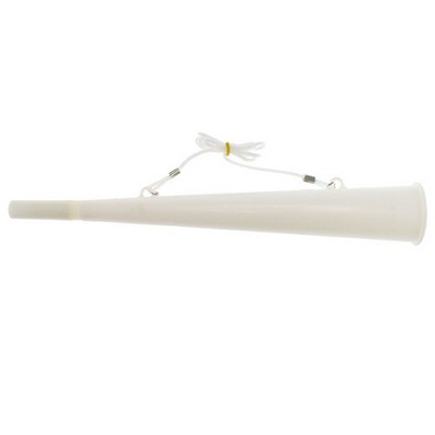 15" White Cheer Horn w/Whistle