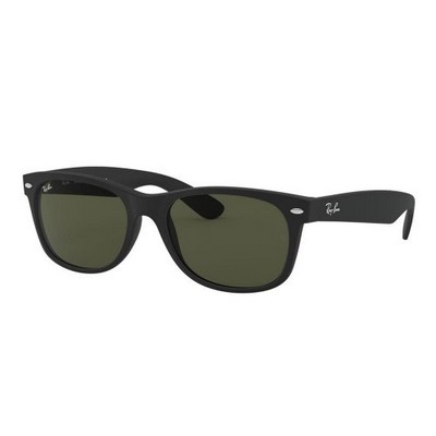 New Wayfarer Classic Non-Polar Sunglasses - Black/Green, 55