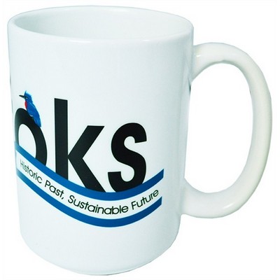 Hinton 14oz white Sublimation mug in Ripple brown Gift box