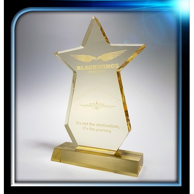 Executive Series Gold Star Award w/Base (6"x8 1/2" x3/4")