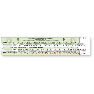 Stock American Plastic Concrete Slide Calculator (1.8"x7.75"), Full Colour