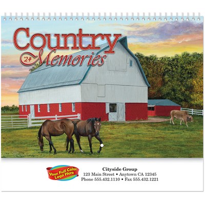 Full Colour Country Memories Spiral Wall Calendar