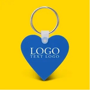 Custom Heart Shaped Silicone Key Tag