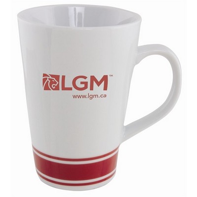 Trois 15oz 2tone white/red mug