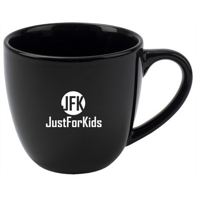 Cappuccino 16oz black mug vitrified