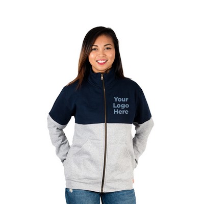 Bailey High-Zipper Two-Tone Jacket - Unisex