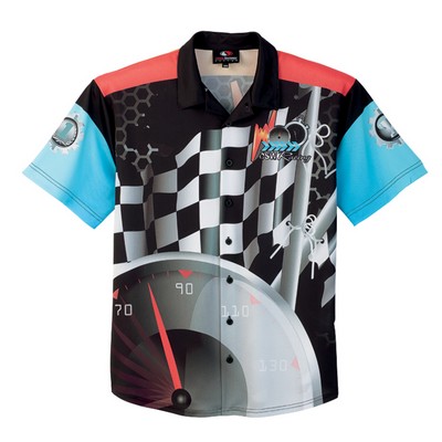 Custom Button Down Short Sleeve Sublimation Shirt