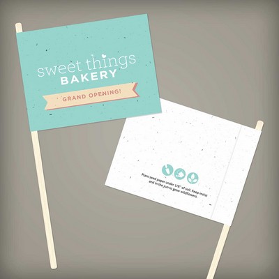 Seed Paper Promotional Flags, 2-sided