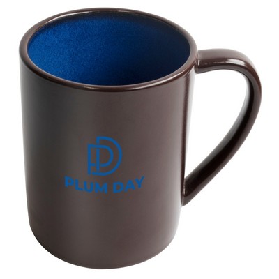 Au Chocolat 17oz 2tone brown/blue mug