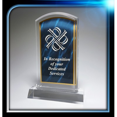Economy Blue Marble Award w/Base (4"x 7" x 3/4")