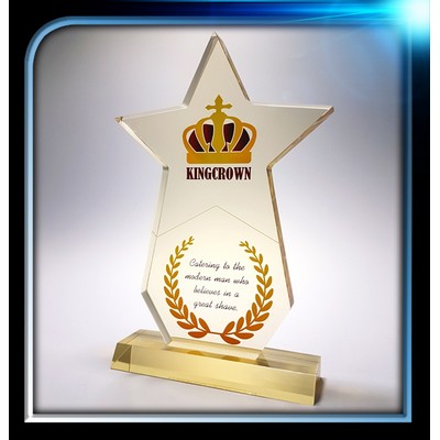 Executive Series Gold Star Award w/Base (7"x10" x 3/4")