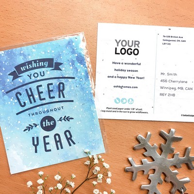 Wishing You Cheer Plantable Holiday Postcards