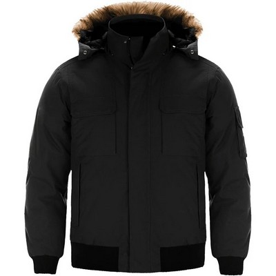 Intense Men's Cold Weather Bomber w/Detachable Hood